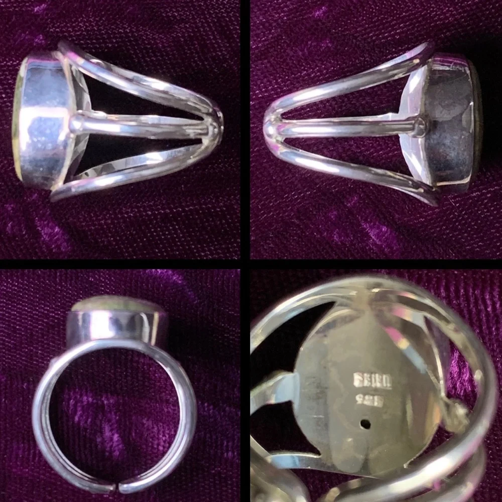 Vintage Sajen Rainforest Floor Jasper ring